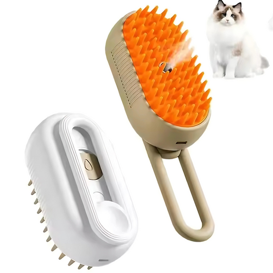 ✨ Cepillo de Aseo para Gatos a Vapor | Cepillo Steamsy 3 en 1 con Masaje y Spray de Vapor | Ideal para Gatos de Pelo Largo o Corto 🐱💦